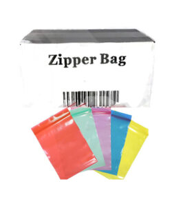 5 Zipper 30mm White Leaf Bags