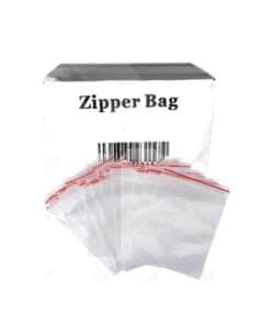 5 Zipper Clear Bags 25x50mm