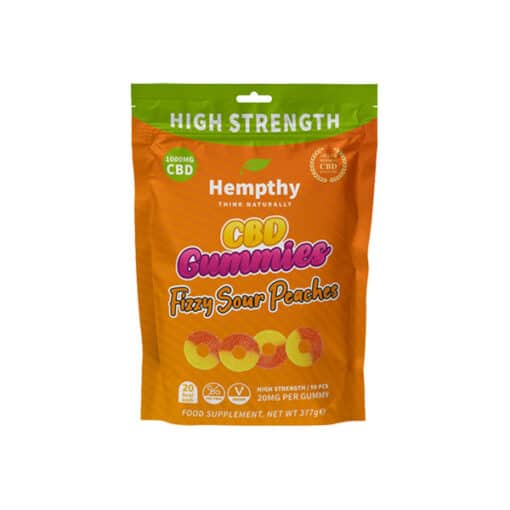 Hempthy 1000Mg Cbd Peach Gummies