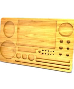 XL Wooden Rolling Tray Compartments