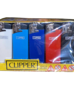 25 Clipper Flat Translucent Lighters