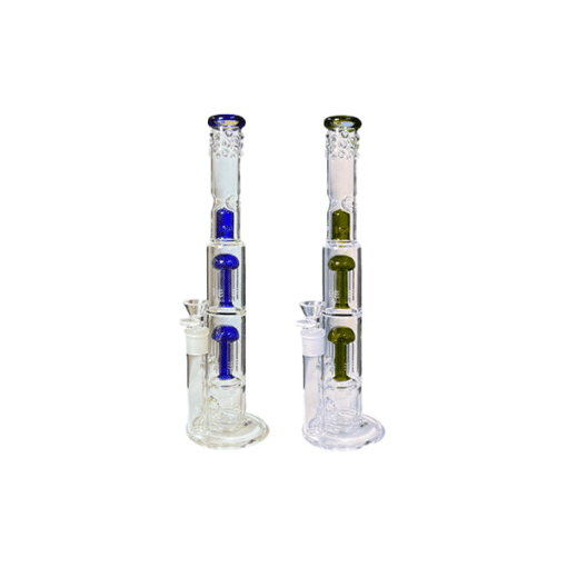 14&Quot; Large Percolator Glass Bong Mixed Designs -Bg007 - Gs1195