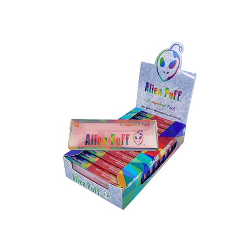 Alien Puff 1.25 Size Transparent Pack Pink Papers &Amp; Filter Tips 12 Booklets (Hp2208)