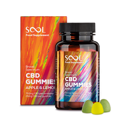 Sool 750Mg Broad Spectrum Cbd Apple &Amp; Lemon Gummies - 30 Pieces (Buy 1 Get 1 Free)