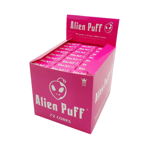 Alien Puff Hot Pink King Size Cones 24 Packs
