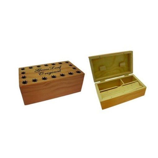 Medium Wooden Grass Leaf Box