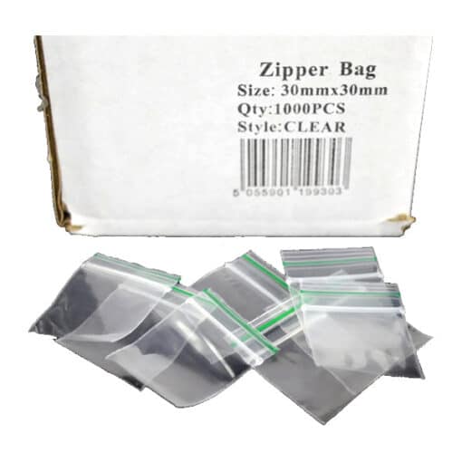 Zipper 30X30 Clear Bags
